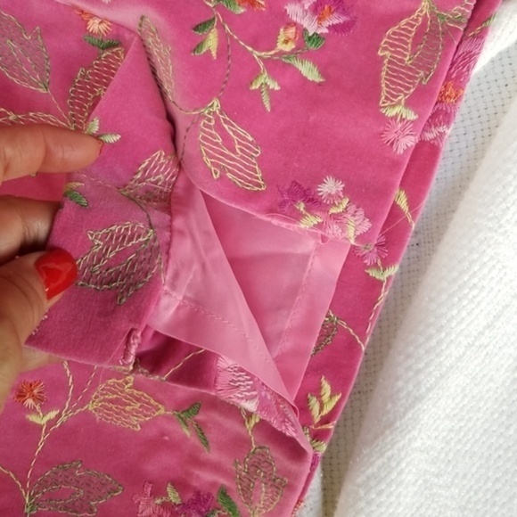 Cynthia Steefe Pink Velvet skirt 4 - Picture 3 of 12